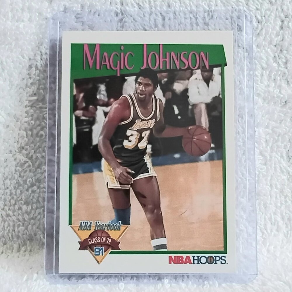5/$20 Mint 1991 NBA Hoops Magic Johnson Yearbook Class of '78 NBA Card 321!!